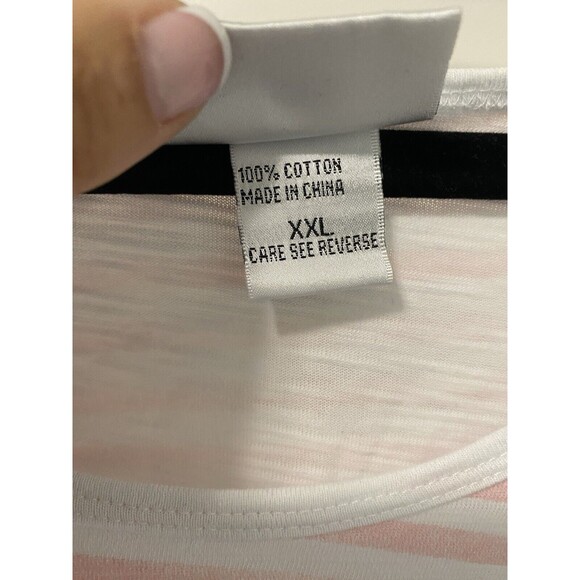 Womens Wild Palms 3/4 Sleeved Striped Gray And Pink Shirt XXL - Picture 5 of 7